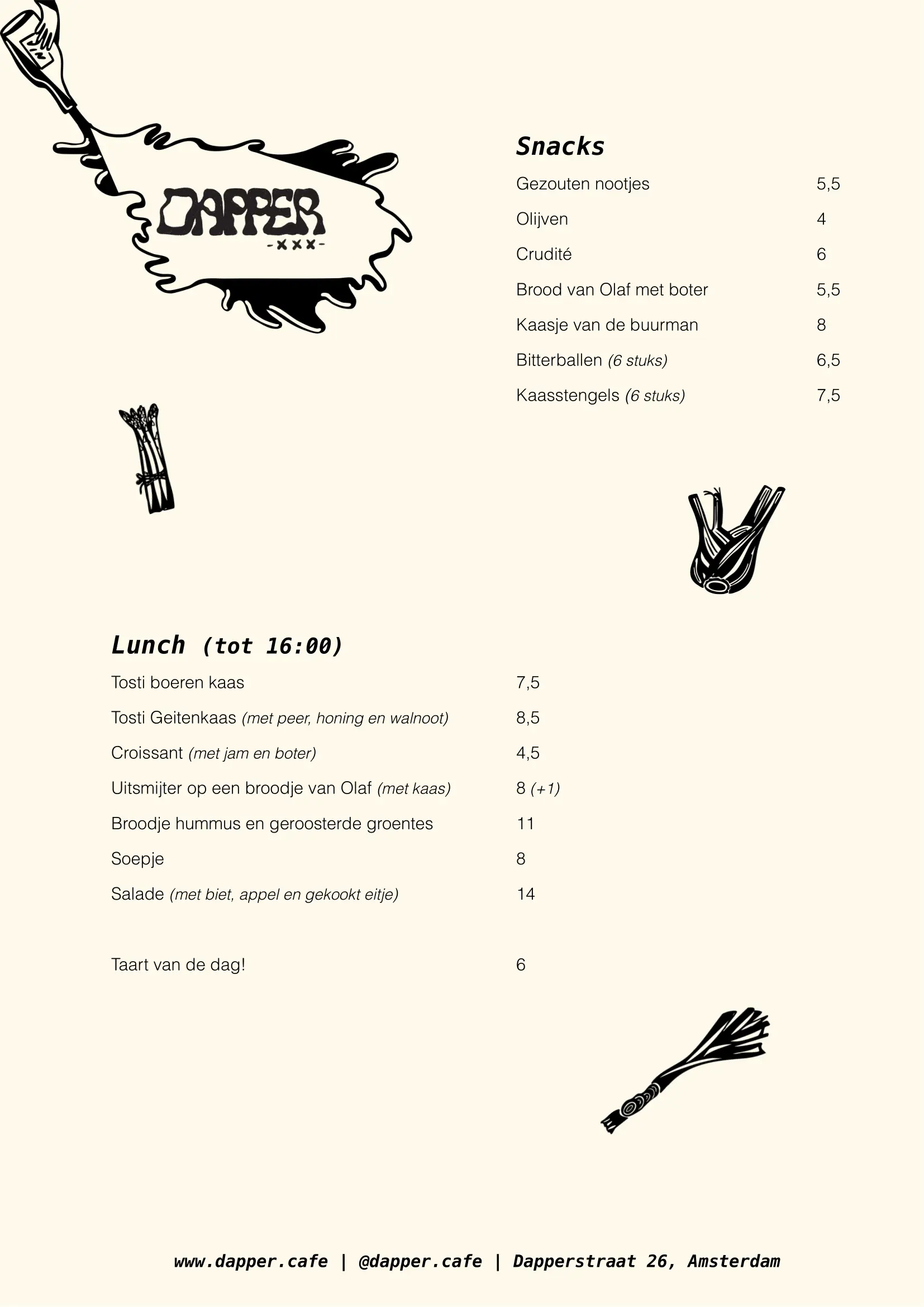 Food menu