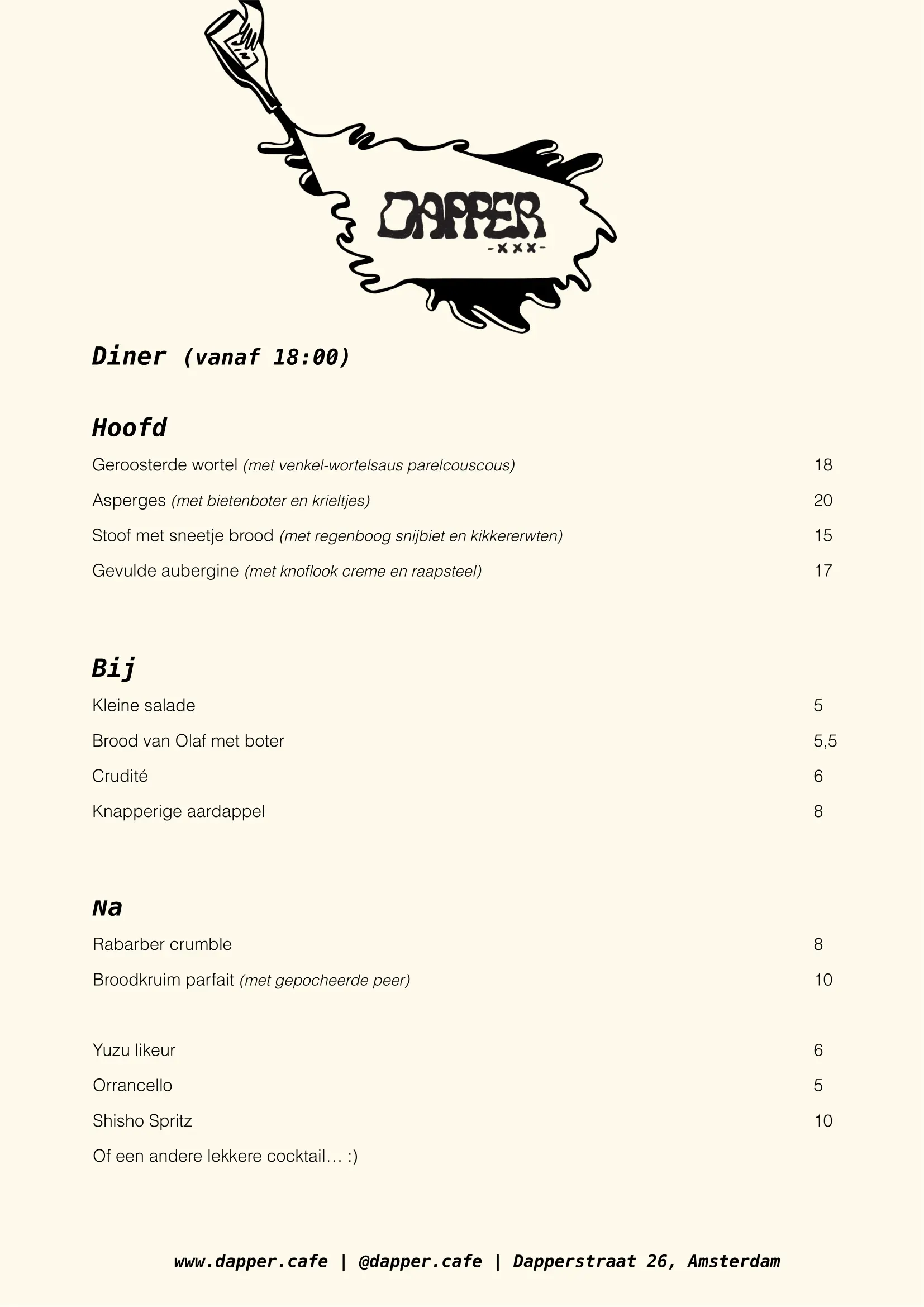More food menu